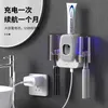 Toothbrush Holders Bathroom accessories wall mounted automatic toothpaste dispenser squeezer holder with UV sterilisation no hole punch 230915