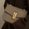 Fransız Demelli Marka Tofu Square Bag Niş Tasarım Yüksek End Deri Kadın Çantası Çanta Omuz Tasarımcı Crossbody Bag 230915