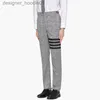 Męskie spodnie moda marka Mężczyzn Casual Suit Pants Grey Plaid Black Striped Spring and Autumn Business Formalne spodnie L230915