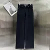 Womens Designer Jeans Trousers Rhinestones Designed Straight Leg Trousers High Waisted Casual Fashion girls Pants