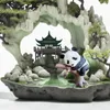 Trädgårdsdekorationer moderna panda figurer kreativa mikrolandskap dekoration djurskulptur för stationär planter potten gård terrarium uteplats