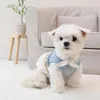 Vestuário para cães ins verão outono moda bonito pequeno cachecol floral tanque top roupas de gato roupas para cães pequenos e médios