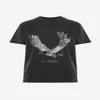 Coton Col Rond T-shirt Lettre Dessin Imprimé Noir À Manches Courtes Femmes Designer T-Shirts Tops2396
