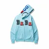 Mens Top Ship Hoodies Designer Homens Mulheres Shark Full Zip Tie Dye Hoodie Et Color Grid Sta Camo Moletom Moda Multicolor Camuflagem Algodão Hoodys 1-1