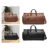 Duffel Bags Leather Duffle Bag Justerbar rem axelhandväska vattentät extra stor veckor med skorfack för vandringsresa