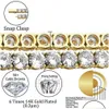 1 ряд, 3-5 мм, теннисная цепочка с застежкой, 14-каратное золото, циркониевый бриллиант, для мужчин, женщин, 16-24 дюйма, ювелирные изделия в стиле хип-хоп, Прямая доставка