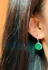 Dangle Earrings LR Fine Jewelry 18K Gold Green Emerald 7.9ct 보석 다이아몬드 여성을위한 여성 드롭