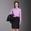 Vestido de dos piezas Corea Alta calidad Otoño Invierno Formal Damas Gris Blazer Trajes de mujer Ropa de trabajo Uniforme de oficina 5XL Tamaño Falda Conjuntos de chaqueta 230914