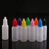 目を落とすための空のオイルボトルプラスチックドロッパーボトル3ml 5ml 10ml 15ml 20ml 30ml 50ml 100ml