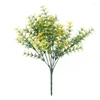 Decorative Flowers Artificial Plants Long Stems Plastics Eucalyptus Leaves Herbs Home Desk Central Decoration Garden