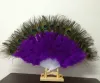High-end Peacock Feather Hand Fan Dancing Bridal Party Supply Decor Chinese Style Classical Fans Party Favor