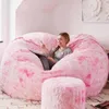 Cadeira cobre capa de sofá gigante macio confortável macio saco de feijão de pele portátil crianças adultos sala de estar caso slipcover