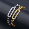 Strand Zlxgirl Arrivée Or Et Argent Zircon Bracelet De Femmes Bijoux De Mariée Haute Cuivre Femme Mariage Bracelet Sacs Gratuits