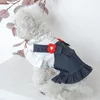 Vestuário para cães PETCÍRCULO Roupas Red Flower Macacão Vestido para Pequeno Cachorrinho Médio Gato Todas as Temporadas Roupas para Animais de Estimação Traje Suprimentos Saia