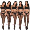 Nuovo Rajstopy Con apertura sul cavallo Collant da donna Collant sexy per tatuaggio Collant a rete per donna Lingerie sexy in pizzo nero Collant247k