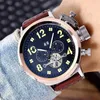 Najlepsze marka Business Watches Mechanical Automatic Ruch Oryginalny skórzany pasek 48 mm Big Dial Fashion Watch For Men Christmas 2100
