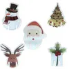 10pcs/Set Cup Card Weihnachtsdekorationen für Heimathut Weinglas Dekor Ornamente Navidad Noel Neujahr 915