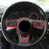 Bilstyling ratt dekoration ram täck trim abs för audi a3 8v a4 b9 a5 2017-2019 interiör auto accessoarer212i