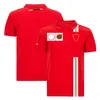 2022 F1 T-shirt Formuła 1 Red Team T-shirts Lapel Polo koszule Krótkoczerwiecze Summer Casual F1 Racing Suit