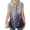 Women's Vests Women Elegant Floral Printed Blazers Suit Jackets With Pocket Sleeveless Single Button Casual Vest Jacket Outerwear L5