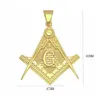 Colares de pingente de aço inoxidável Mason Masonary Masonic Charm Fraternidade Nova Chegada Única Bússola Quadrada Associação Fraterna Pescoço Dhqqx