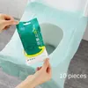 Toiletbrilhoezen 10 stks/partij Wegwerppapier Cover Protector Camping Reizen Hygiënische Mat Pad Kussen Badkamerbenodigdheden Set