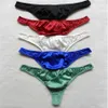 Whole - New style 100% Pure Silk Men's G-strings Thongs Bikinis Underwear Size S M L XL 2XL251F