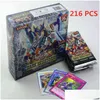 Yuh 216 PCS with Box Yu gi ohゲームコレクションカードキッズボーイズおもちゃの子供たちのクリスマスプレゼントG220311ドロップ配達