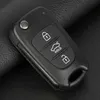 Replaceable Car Flip 3 Button Remote Key Fob Case Shell Cover Fit For Hyundai 2006-2013 KIA Rondo Sportage KIA Soul KIA Rio2785