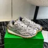 Prata marca de luxo plataforma respirável rendas malha tênis tendência casual tênis homem mulheres tênis sapatos designer sapatos verde preto marrom 35-45