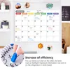 لوحات Whiteboards Magnetic Calendar يوميًا لوحة رسائل ثلاجة Bloy Board Board Board مع 6 علامات 1 ممحاة 40x30 سم 230914