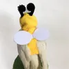 Outros suprimentos de pássaros Engraçado abelha em forma de pássaros roupas voando terno papagaios traje cosplay inverno chapéu quente com capuz acessórios para animais de estimação para periquito