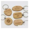 Arts et artisanat bricolage porte-clés en bois vierge pendentif en bois personnalisé porte-clés meilleur cadeau pour les amis graduation 6 styles logo personnalisé Dr Dhbyf