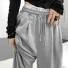 Calças femininas s oversize jogger vintage moda sweatpant coreano y2k verão harajuku cintura alta preto solto perna larga calças 230914