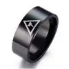 Cluster Rings Stainless Steel Gold Black Sier Laser Engraved 14 Degree Scottish Rite Yod Ring Mason Masonic Signet For Men Women 8Mm D Dhxle