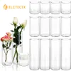 Vasen, Zylindervase aus Glas, Hurricane-Kerzenhalter, transparent, 3 verschiedene Größen, hoch für Hochzeit, Tafelaufsätze, Blumen 230915