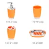 Tandborstehållare 4st badrumstillbehör Set PP Plastic Suit Cup Holder Soap Dish Dispenser Kit 230915