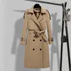 Trench da donna Cappotto per donna Primavera Autunno 2023 Risvolto doppio petto Giacca a vento lunga Cappotto femminile Capispalla 4XL