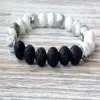 SN1060 2016 NOWA MODA Howlite Lava Bransoletka Women Yoga Mala Peads Bransoletka Chakra Meditation Gift Dift216G