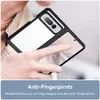 Coque transparente translucide à dos rigide avec bord pare-chocs souple, fine protection fine compatible avec Google Pixel Fold 5G