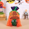 Bolsas con cordón de calabaza para Halloween, bolsa de regalo para dulces, bolsa de regalo de terciopelo, regalo de decoración festiva para fiesta para niños