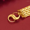 Браслеты-ссылки с покрытием из настоящего золота 24 карата толщиной 24 мм, браслет для мужчин, модный мужской властный дракон, подарок на годовщину дня рождения, свадьбы