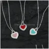 Charm Armband 925 Sterling Sier Heart Necklace Armband Light Luxury Jewelry Fashion Premium Delivery 230216 Drop