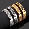 Bangle Gold Color Stainless Steel Link Chain Mesh Bracelets For Men's Metal Bracelet Male Charm Jewelry Accessory 230915