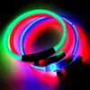 Dog Collars Leashes LED Pet Collar Detachable Glowing Necklace Light Flashing USB Loss Prevention Anti-Lost Dogs Night Safety Luminous Products 230915