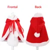 Trajes de gato Traje de Natal Santa Cosplay Roupas Engraçadas Manto Dress Up Adereços Acessórios para Animais de Estimação