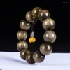 Fil d'or Nanmu 108 perles bouddhistes, chaîne à main pour hommes et femmes, petite feuille, chapelet Zhen Nan, Bracelet d'amoureux, bijoux pour hommes
