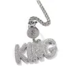 A-Z Cz Stenen Ronde Type Letters Hanger Ketting Aangepaste Naam Bedels Voor Mannen Vrouwen Geschenken Zirconia Hip Hop Sieraden drop Levering