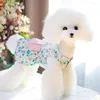 Vêtements pour chiens Joli bouton délicat Design Robe pour animaux de compagnie Jupe Bowknot Confortable
