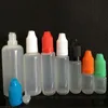 Flacons compte-gouttes 3 ml 5 ml 10 ml 15 ml 20 ml 30 ml 50 ml en plastique PE bouteille à aiguille vide souple avec capuchon à l'épreuve des enfants embouts compte-gouttes longs et minces Uopkb